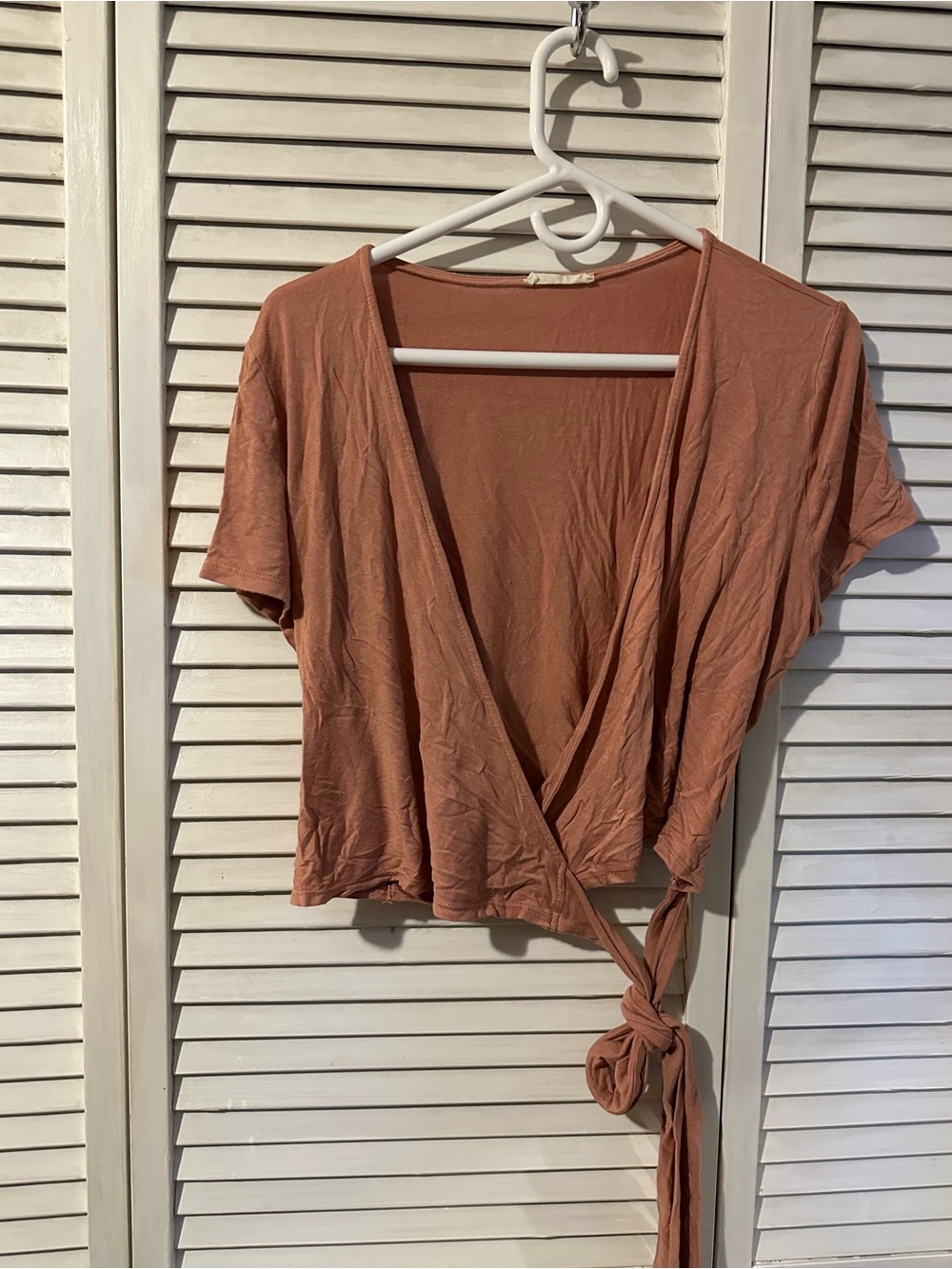 Tie-Waist Rust Crop Top